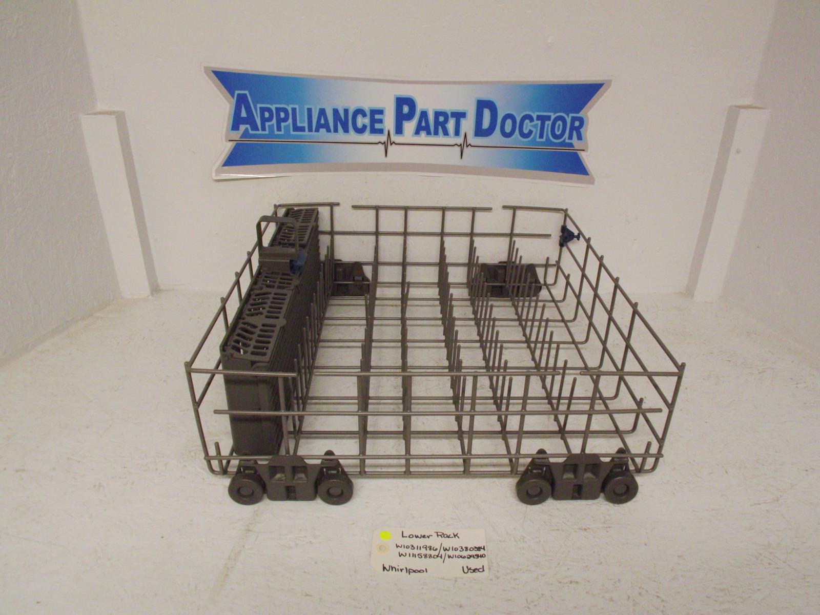 Whirlpool Dishwasher W10311986 W10380384 W11158804 W10629540 Lower Rack Used Whirlpool Dishwasher W10311986 W10380384 W11158804 W10629540 Lower Rack Used